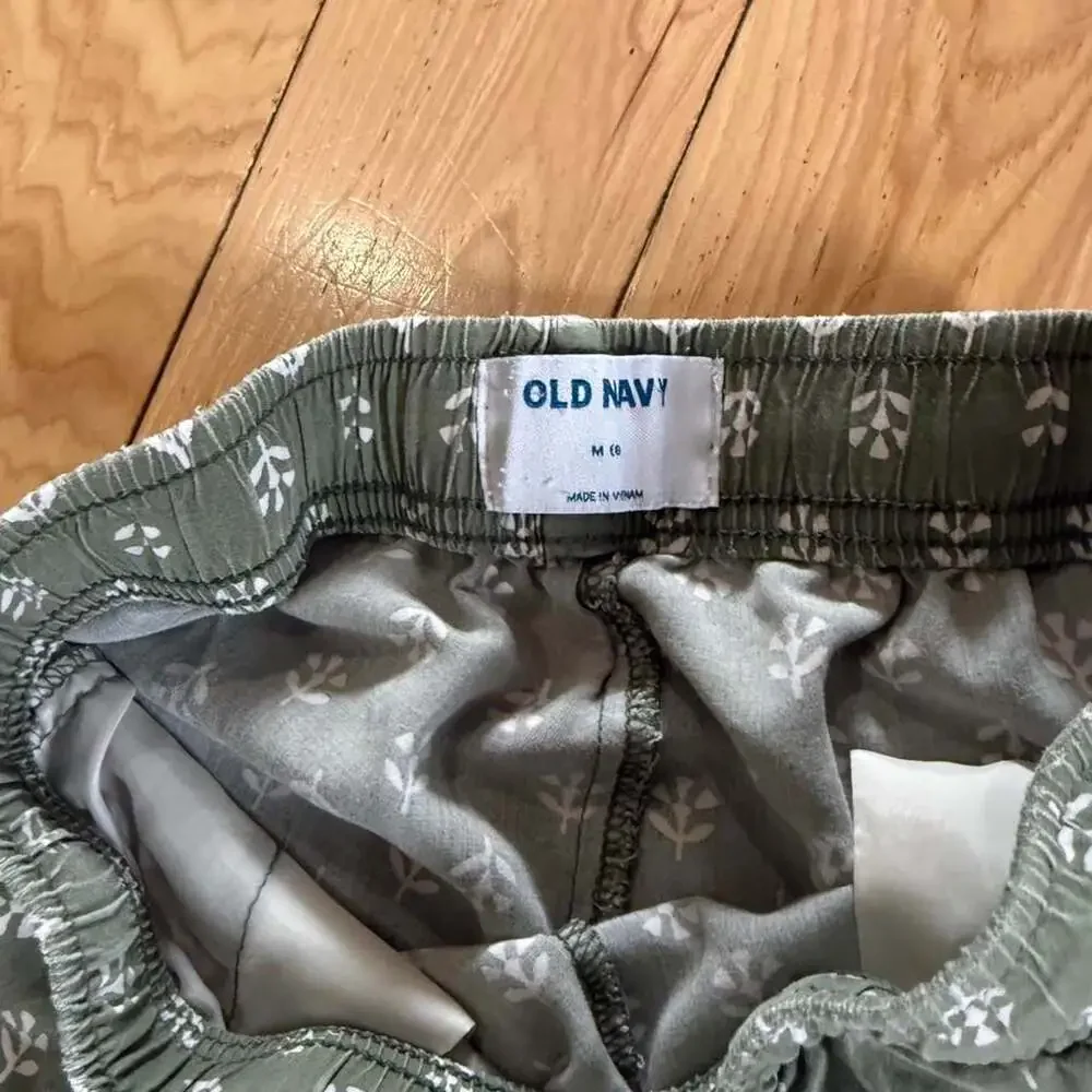 Old Navy Girls Floral Jogger Pants Green Size 8